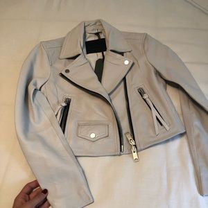 ALLSAINTS White Leather Jacket